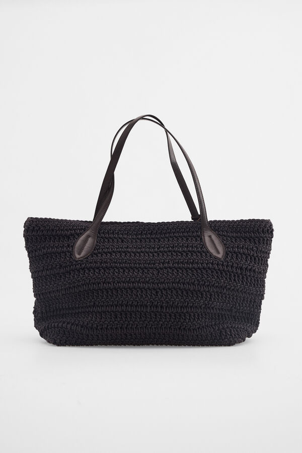 Pedro del Hierro Mala tote bag em malha tran&ccedil;ada Marrom