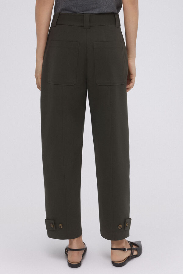 Pedro del Hierro Adjustable hem cut trousers Green