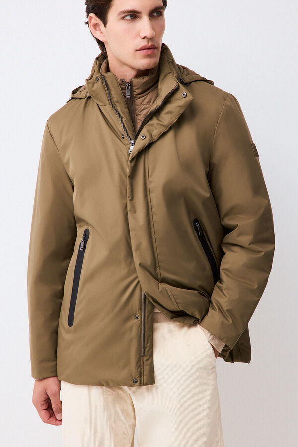 Pedro del Hierro Long technical parka Green