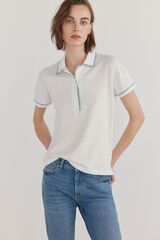 Pedro del Hierro Plain short-sleeved polo shirt White