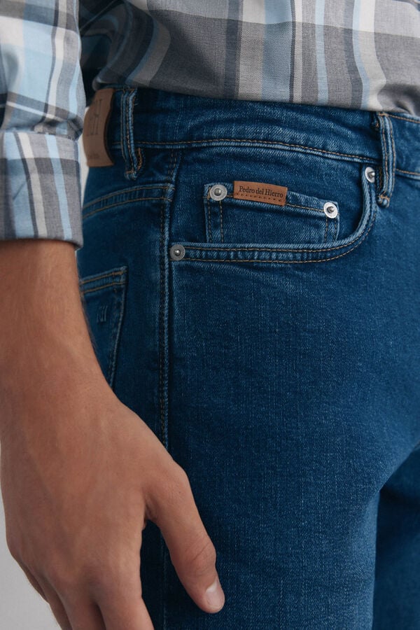 Pedro del Hierro Pantalón vaquero premium flex slim fit Azul