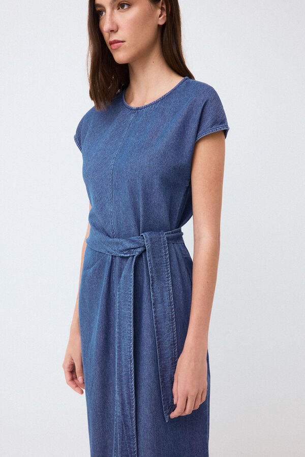 Pedro del Hierro Denim knot dress Blue