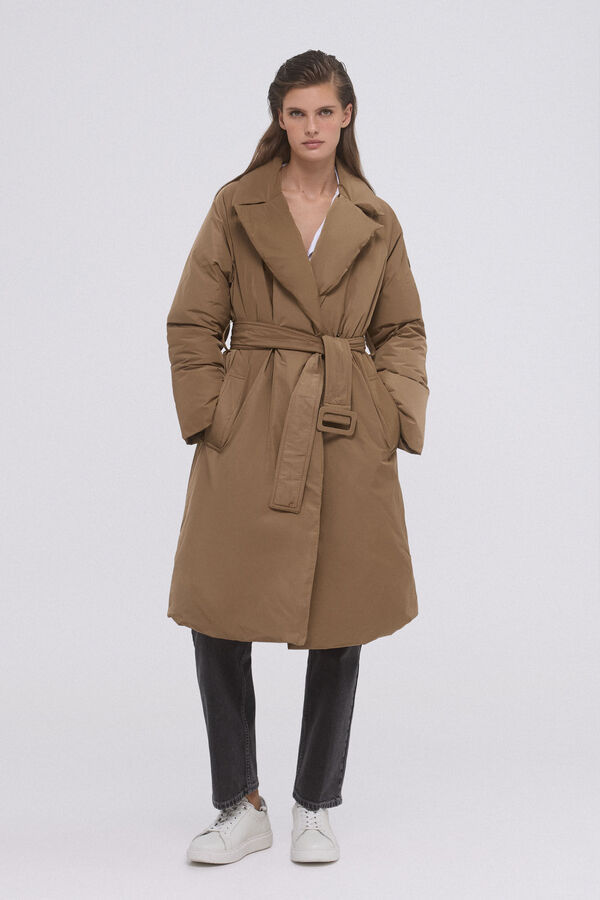 Pedro del Hierro Gabardina acolchada Beige