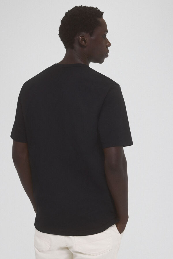 Pedro del Hierro Basic T-shirt with embroidered logo Black