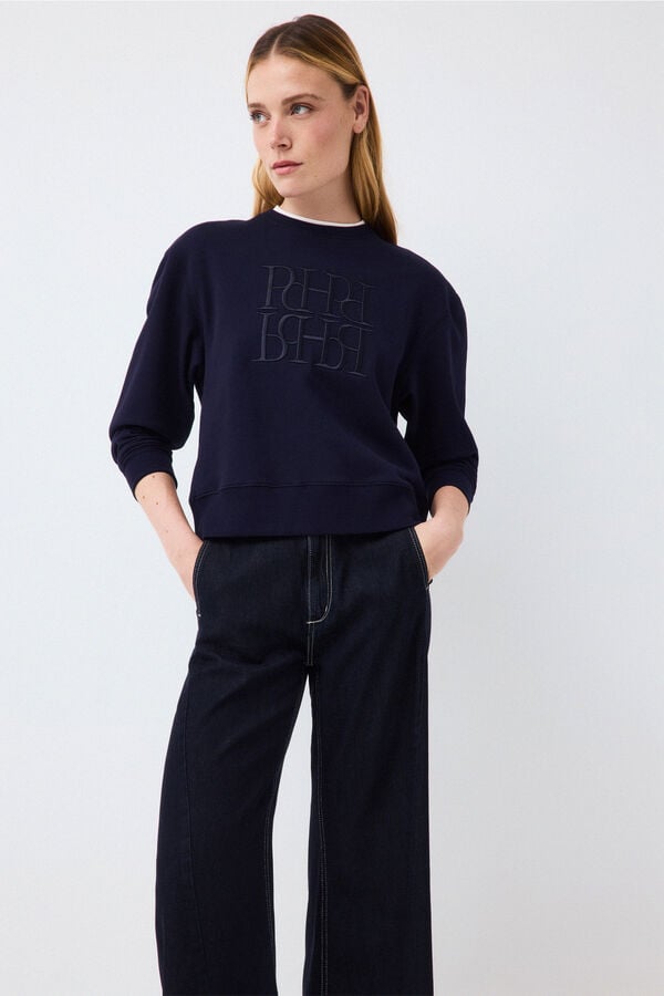 Pedro del Hierro Logo sweatshirt Blue