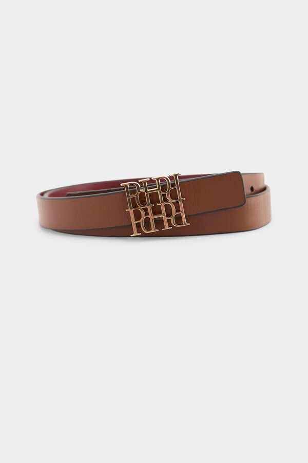 Pedro del Hierro Reversible leather belt Red
