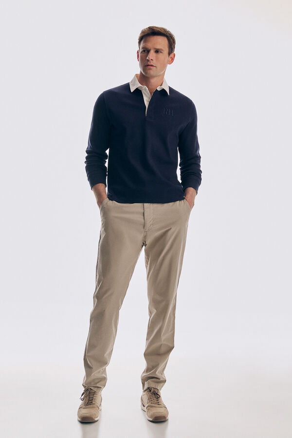 Pedro del Hierro Plain rugby shirt Blue