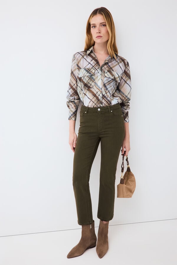 Pedro del Hierro Push up straight basic jeans Green