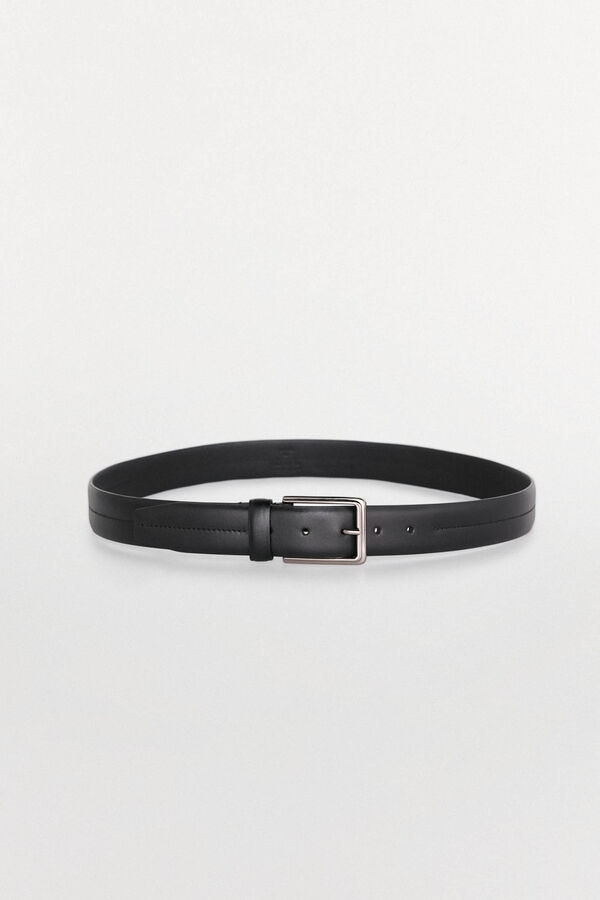 Pedro del Hierro Sport leather belt Black