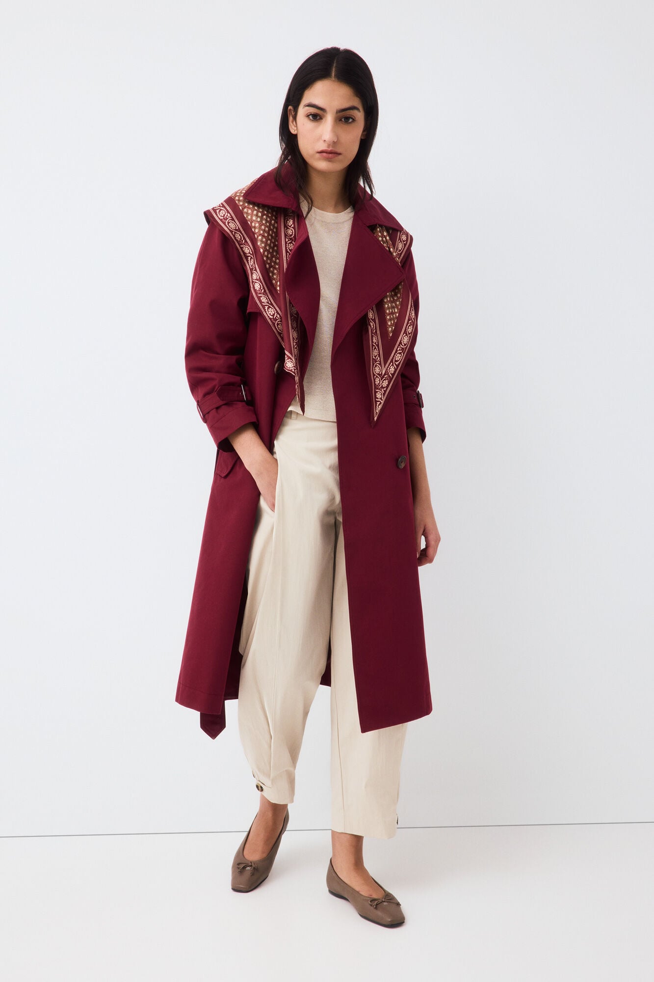 Pedro del Hierro Long trench scarf