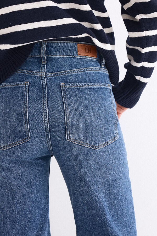 Pedro del Hierro Basic wide leg jeans Blue