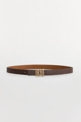 Pedro del Hierro Reversible logo belt Brown