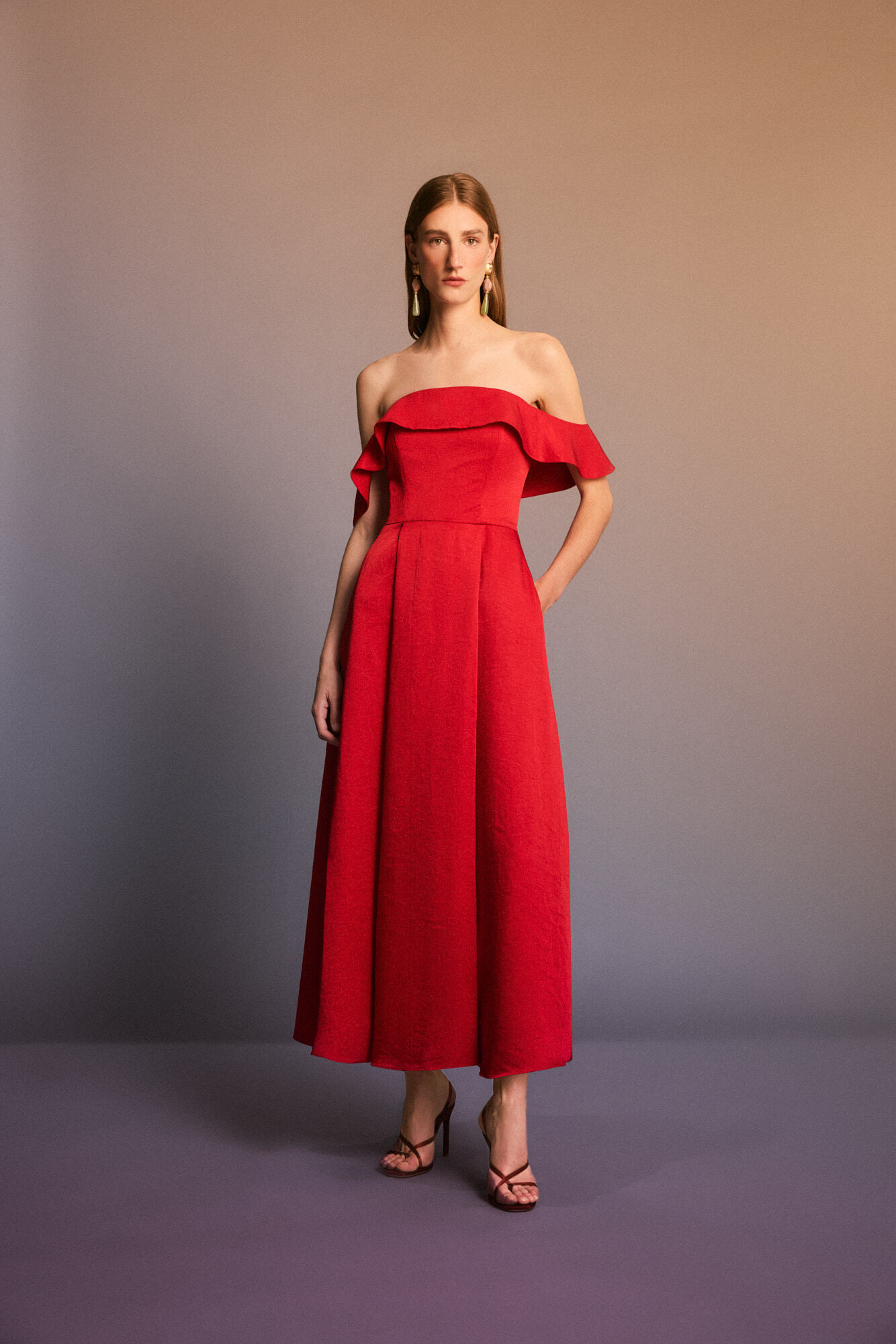 Pedro del Hierro Structured fabric midi dress