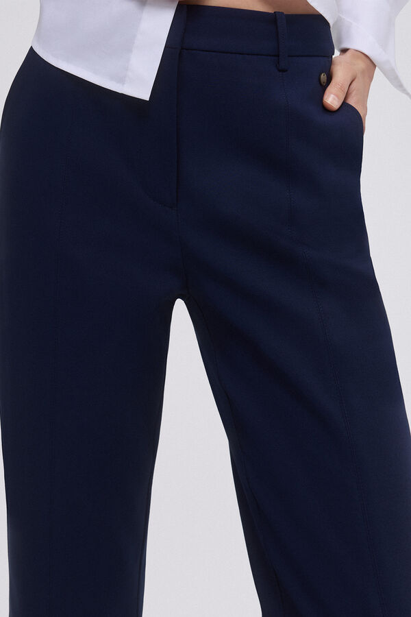 Pedro del Hierro Comfort straight trousers Blue