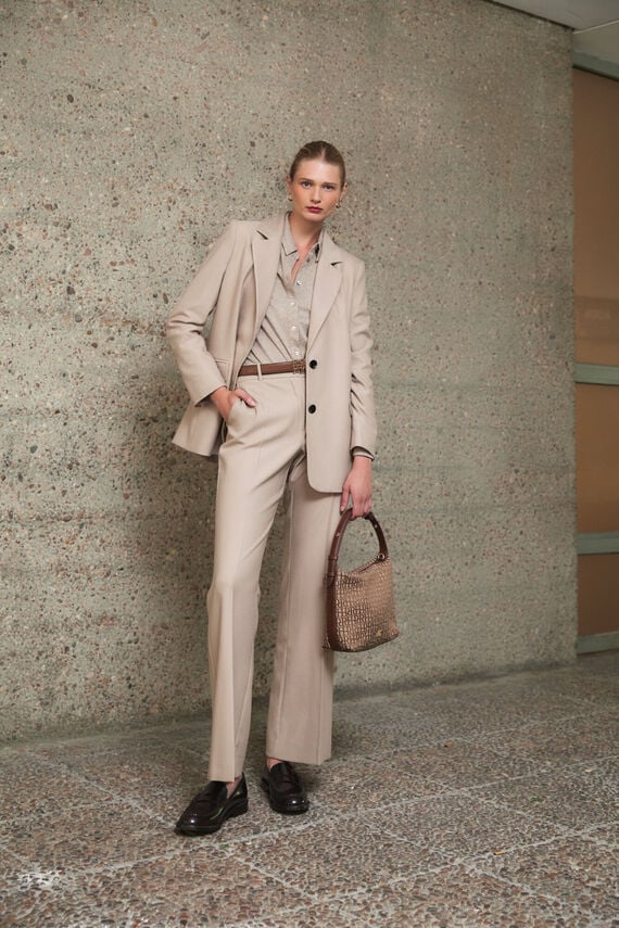 Blazer traje topo