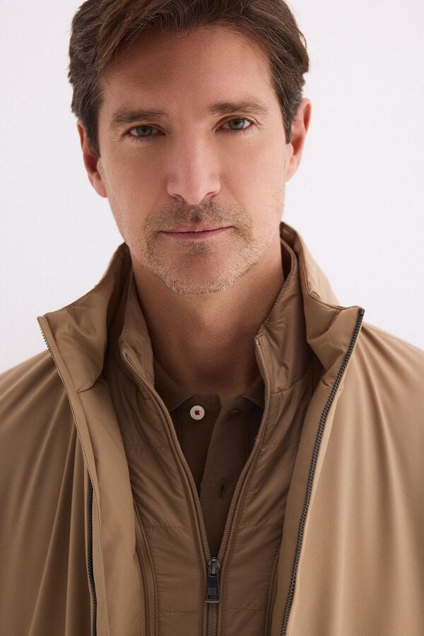Pedro del Hierro Removable lining jacket Beige