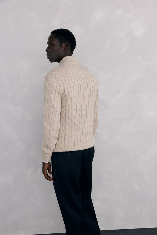 Pedro del Hierro Trucker neck jumper Beige