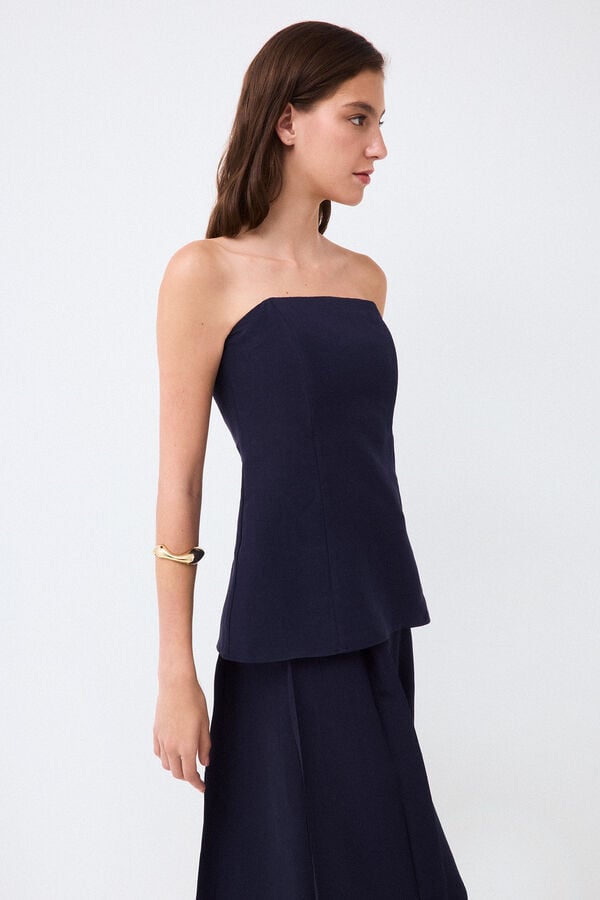 TFP by Tamara Falc&oacute; Strapless top Blue