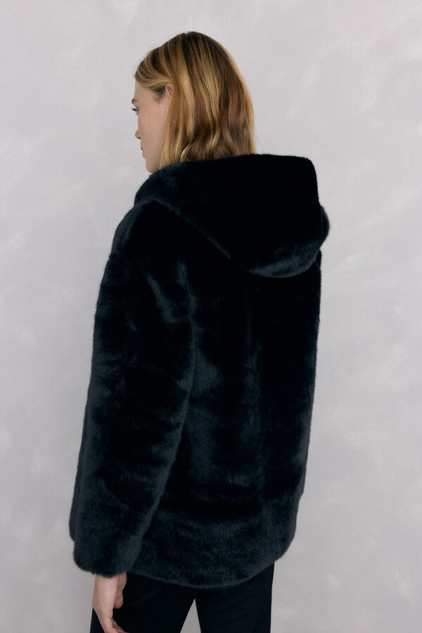 Pedro del Hierro reversible fur parka Black