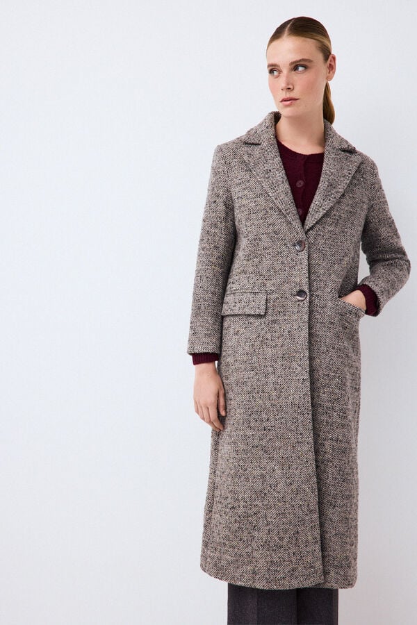 Pedro del Hierro Long coat Grey