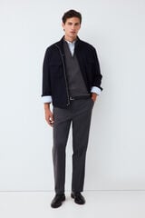 Pedro del Hierro Regular fit trousers with elasticated waist Grey