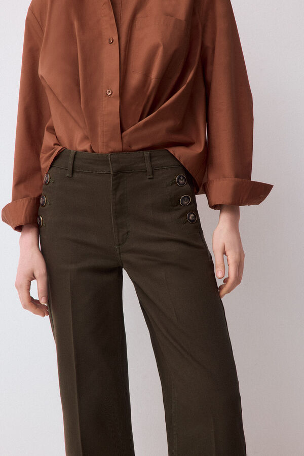 Pedro del Hierro Capri wide leg jeans Green