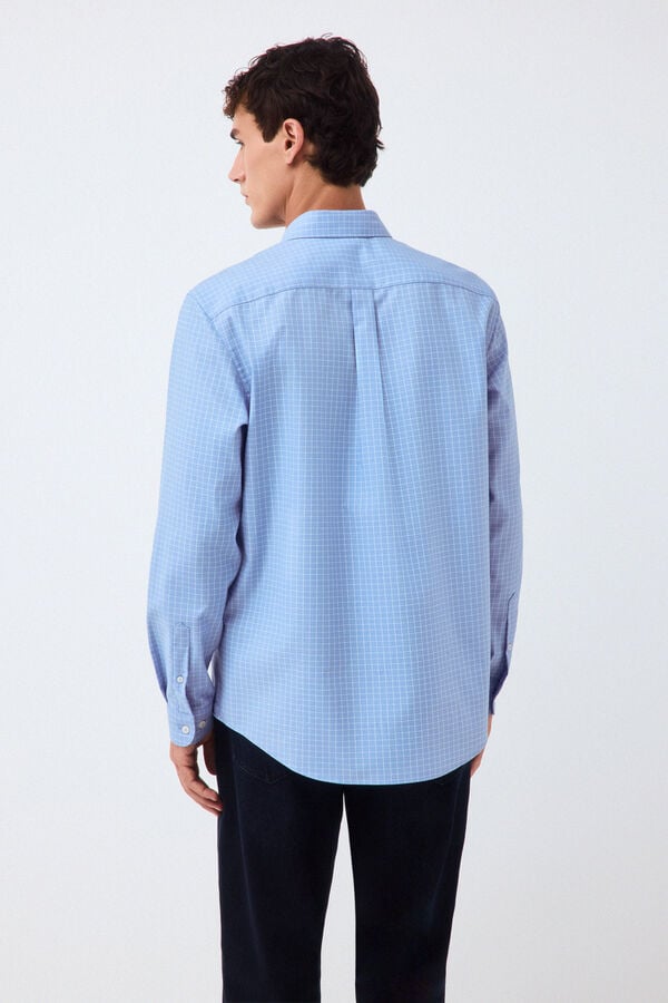Pedro del Hierro Plaid shirt Blue