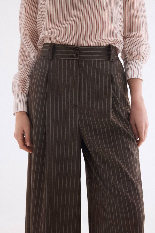 Pedro del Hierro Striped skort Brown