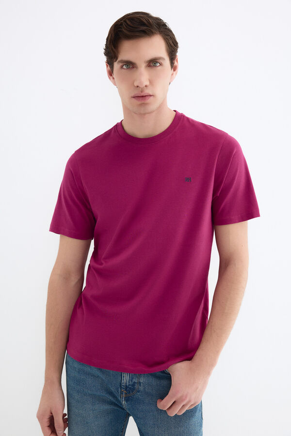 Pedro del Hierro Basic logo T-shirt Purple