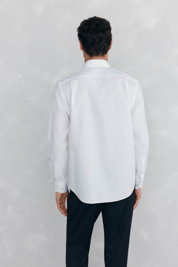 Pedro del Hierro Plain non iron + stain resistant dress shirt White