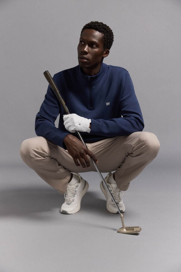 Pedro del Hierro Golf zip-up zip fastening Blue