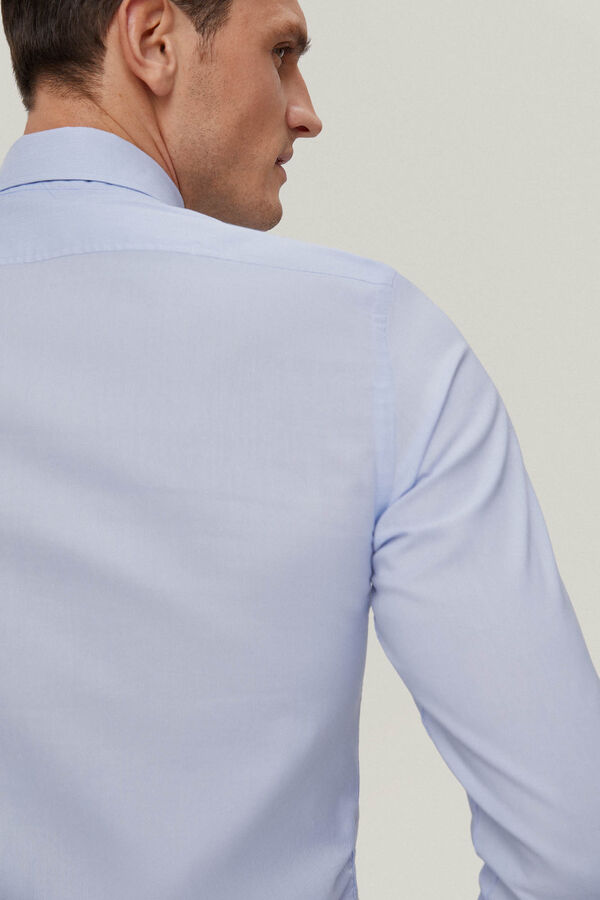 Pedro del Hierro Camisa lisa slim fit, fácil plancha + antiolor Blue