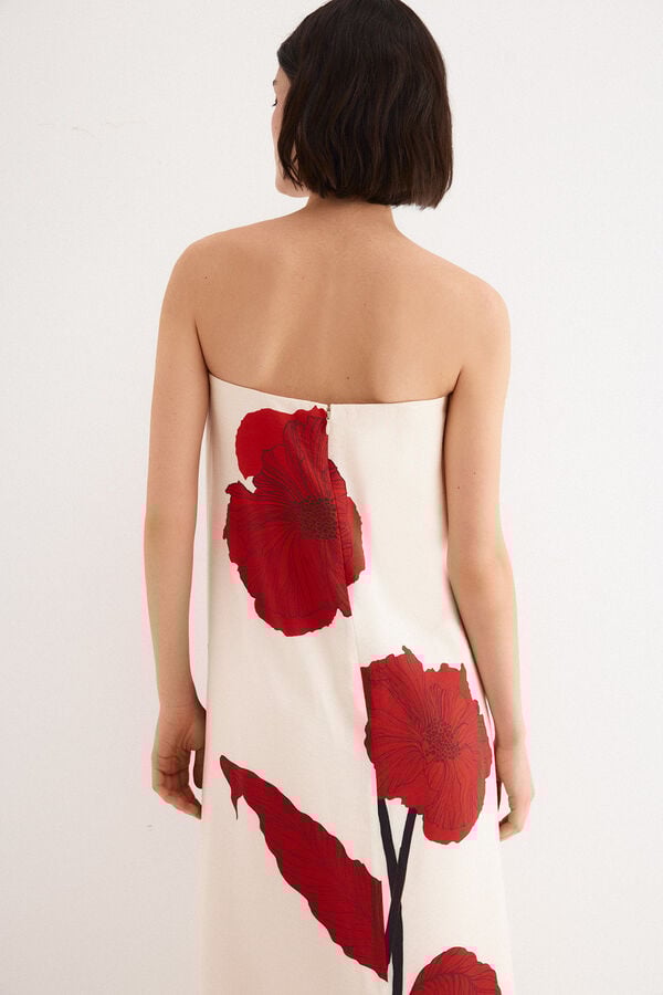 TFP by Tamara Falc&oacute; Strapless dress Ecru