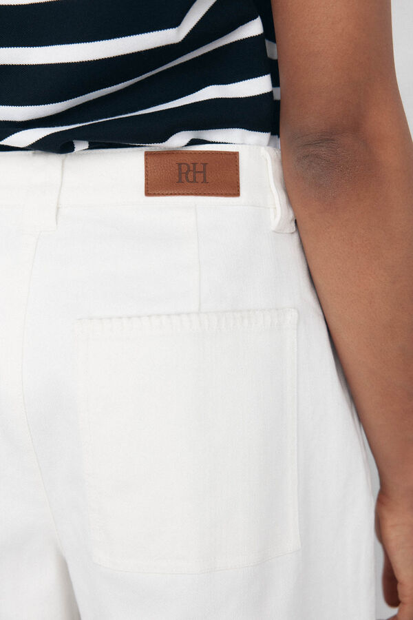 Pedro del Hierro Denim Bermuda Shorts White