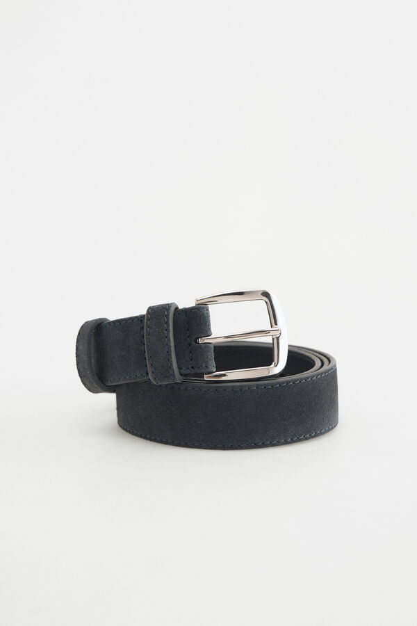 Pedro del Hierro Leather sport belt Blue