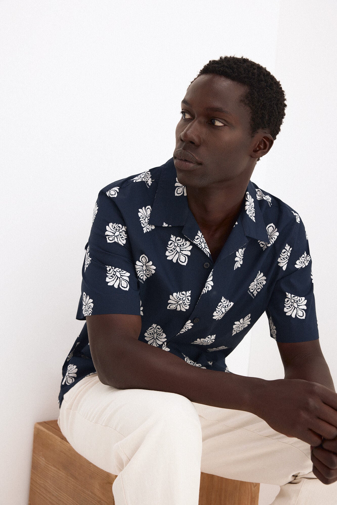 Pedro del Hierro Camisa estampada manga corta