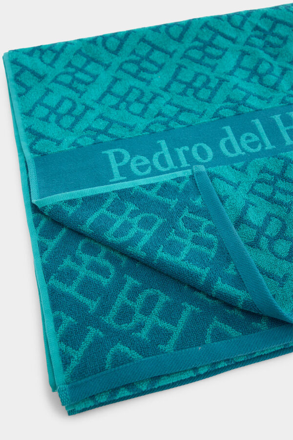 Pedro del Hierro Logos beach towel Green