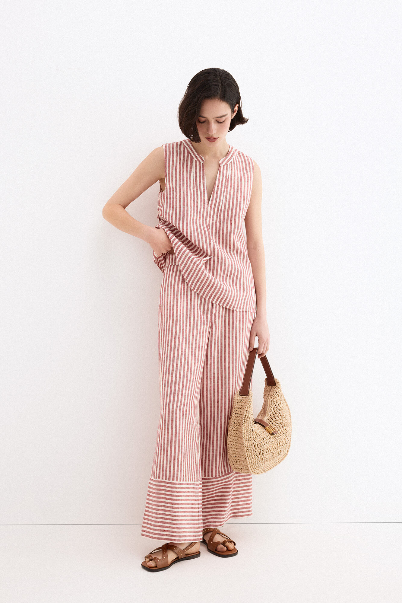 Pedro del Hierro Classic wide flare trousers