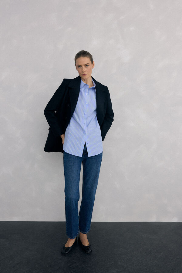 Pedro del Hierro Camisa rayas Azul