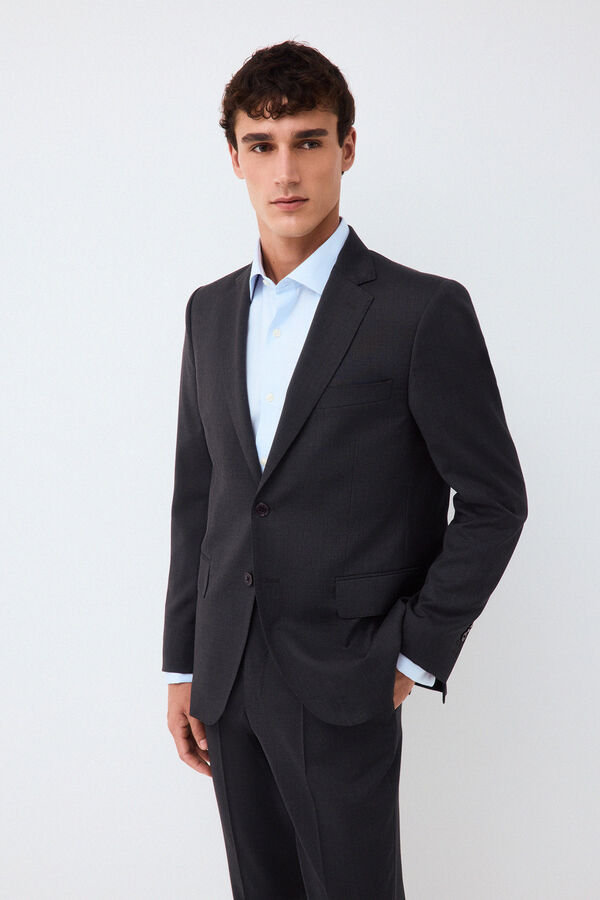 Pedro del Hierro Blazer de fato coordenado tailored b&aacute;sico Cizento