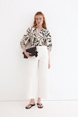 Pedro del Hierro Classic wide flare trousers White