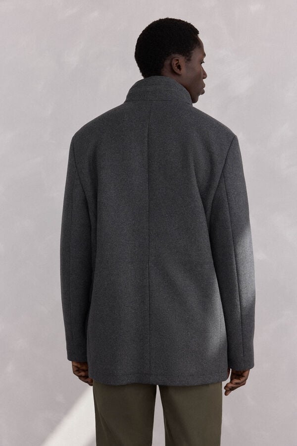 Pedro del Hierro Wool jacket with pockets Grey