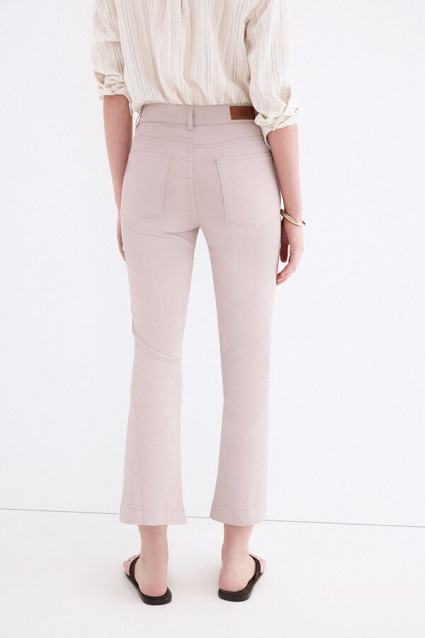 Pedro del Hierro Jeans flare cropped Rosa