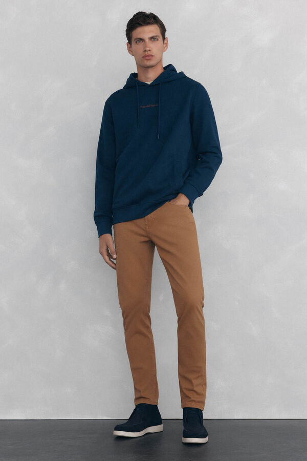 Pedro del Hierro Sweatshirt with hood Blue