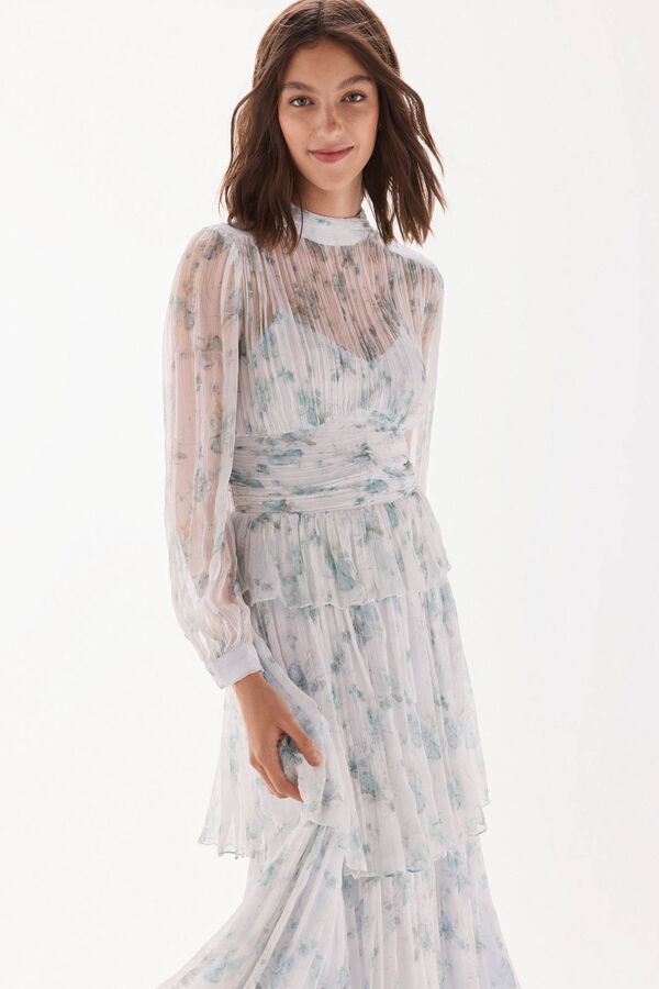 TFP by Tamara Falcó Ruffled dress Turquoise