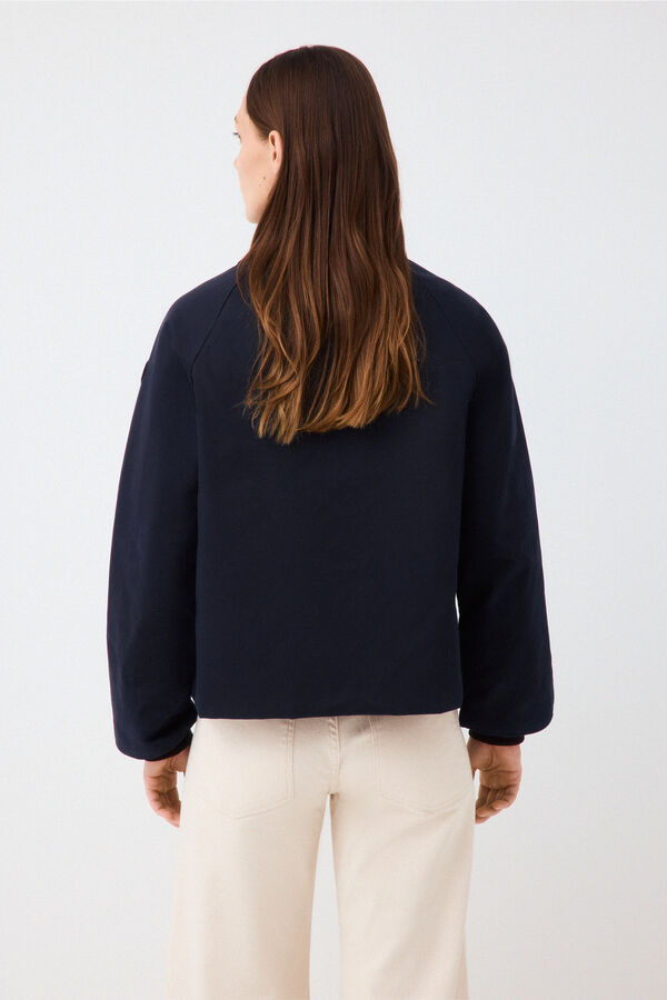 Pedro del Hierro Waxed short puffer parka Blue
