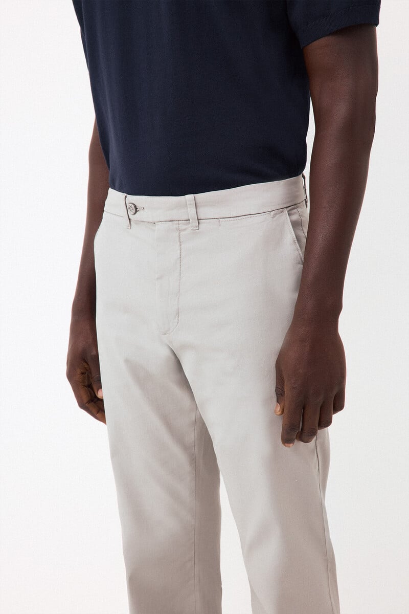 Pedro del Hierro Lightweight structure slim chinos Grey