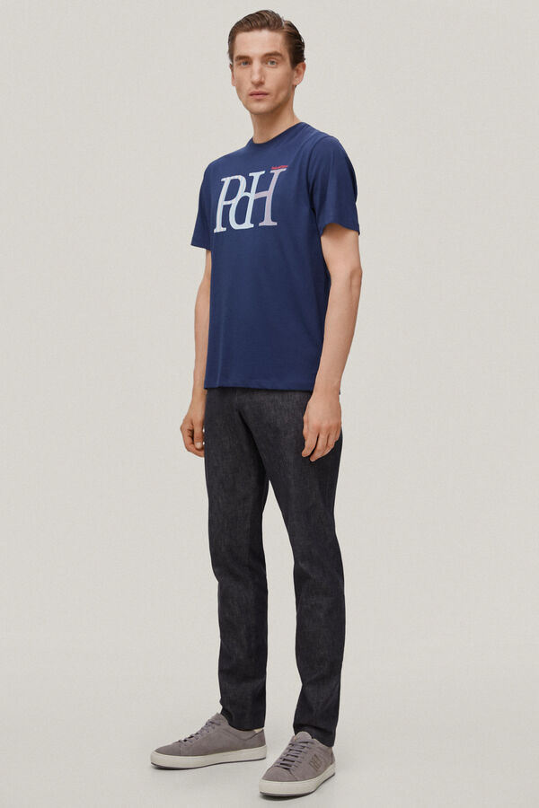 Pedro del Hierro Camiseta logo fantasía Azul