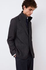 Pedro del Hierro Knit jacket with removable lining Grey
