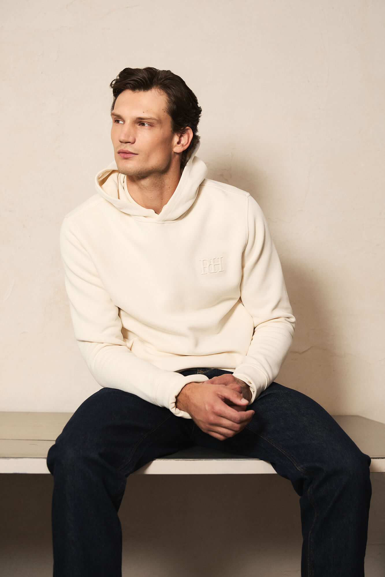 Pedro del Hierro Embroidered logo hooded sweatshirt